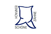 Kundenlogo, Abbildung Zahn mit Titel "einfach schöne Zähne"