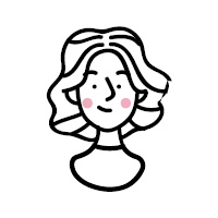 Illustration Frau mit welligem Haar - stellvertretend für eine Mitarbeiterin